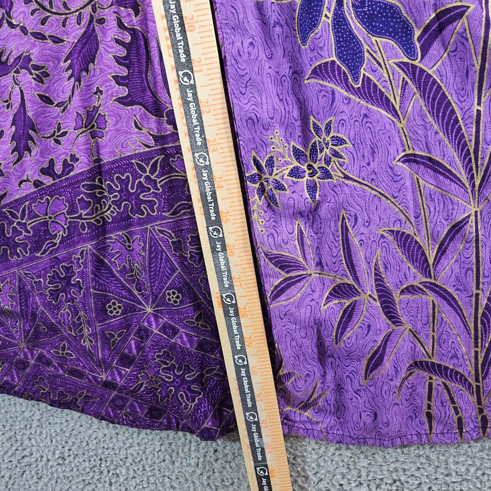 Tropical Tantrum Purple Batik Patchwork Shirt Wom… - image 8